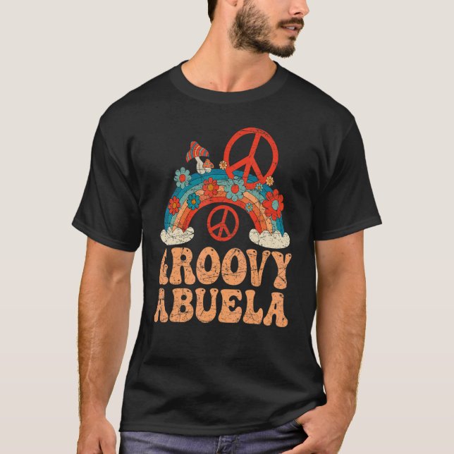 Groovy Abuela 70s Aesthetic Nostalgia 1970's Mexic T-Shirt (Vorderseite)