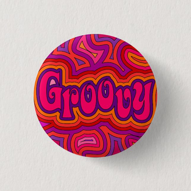 Groovy Abzeichen Button (Vorderseite)