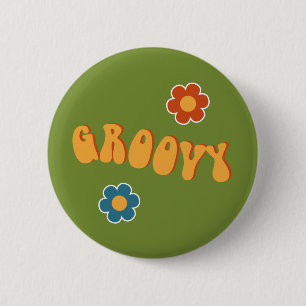 Groovy-Abzeichen der 60er Jahre Button