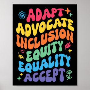 Groovy Adapt Advocate Inklusion Equity Equality AG Poster