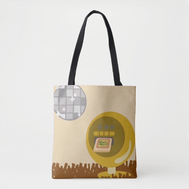 Groovy Aight Track Days Retro Music Illustration Tasche (Vorderseite)
