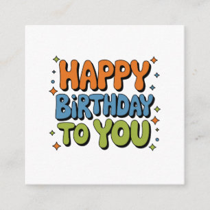 Groovy Alles Gute zum Geburtstag Begleitkarte