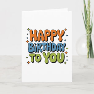 Groovy Alles Gute zum Geburtstag Dankeskarte