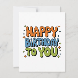 Groovy Alles Gute zum Geburtstag Dankeskarte