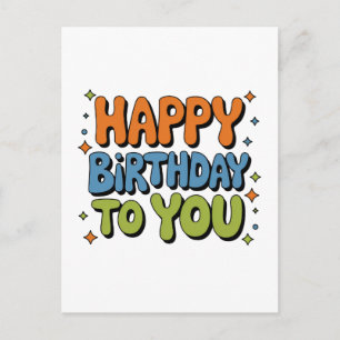 Groovy Alles Gute zum Geburtstag Postkarte