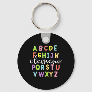 Groovy Alphabet Abc Elemeno Zurück zur Schule Lehr Schlüsselanhänger