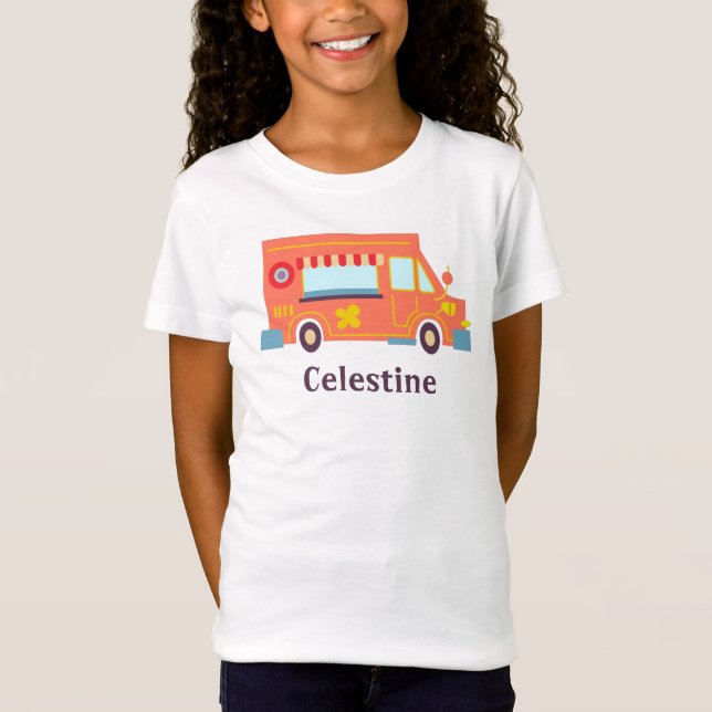 Groovy amüsante LKW-Blume T-Shirt (Vorderseite)