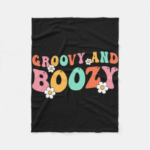 Groovy and Boozy Bride Bridesmaid Groovy Bachelore Fleecedecke