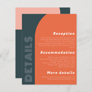 Groovy Arch Retro Hochzeitdetails Helle Orange