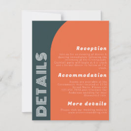 Groovy Arch Retro Hochzeitdetails | Helle Orange