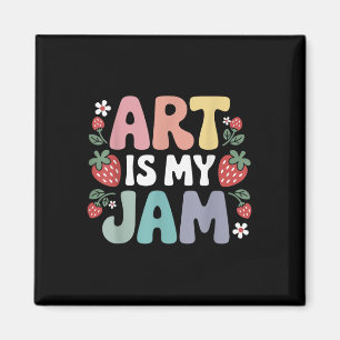 Groovy Art ist mein Ding Retro lustige Kunstlehrer Magnet