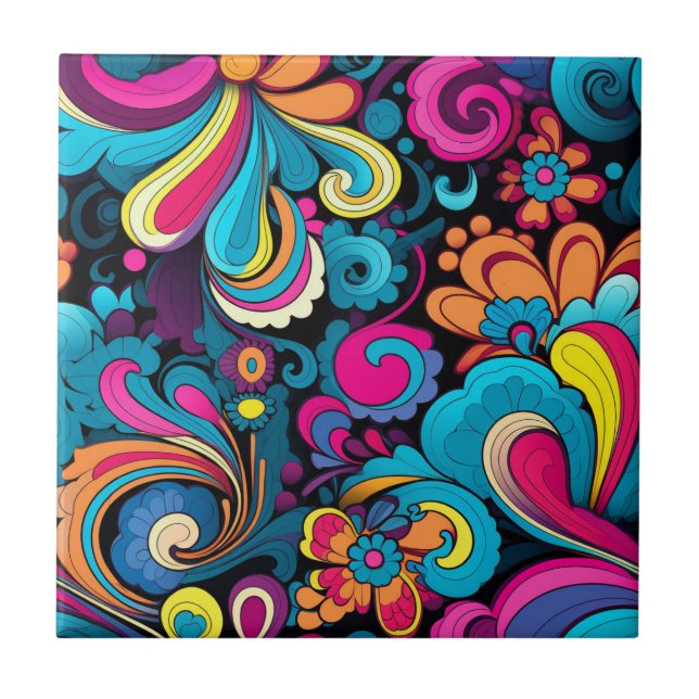 Groovy Art Keramik Tile Fliese (Vorderseite)