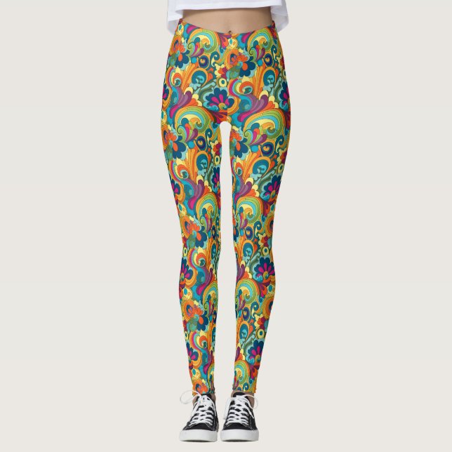 Groovy Art Leggings (Vorderseite)