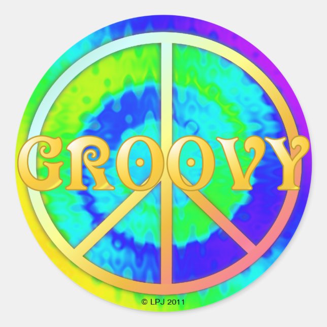 Groovy Aufkleber (Vorderseite)