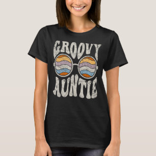 Groovy Auntie 70er Ästhetische Nostalgie 1970er Ja T-Shirt