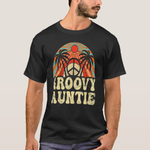 Groovy Auntie 70er Ästhetische Nostalgie 1970er Ja T-Shirt