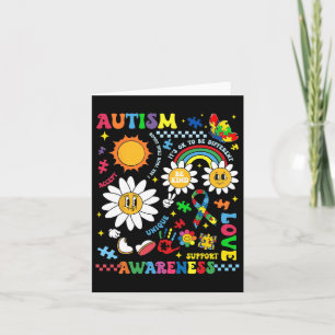 Groovy Autism Awareness Einzigartige Liebe Support Karte