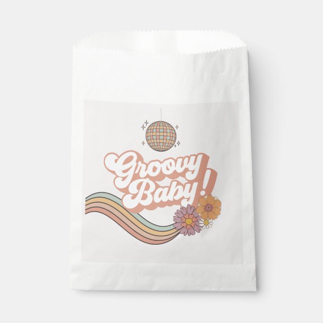 Groovy Baby Dusche Gastgeschenke Bag Geschenktütchen (Vorderseite)
