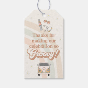 Groovy Baby Dusche Retro 70er Thema Gefallen Gesch Geschenkanhänger