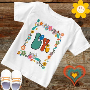 Groovy Baby LIEBE Blume Power 70er Jahre inspirier T-shirt