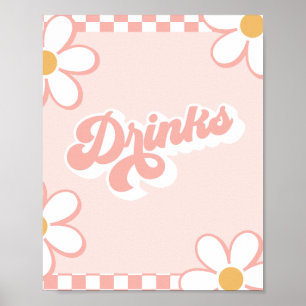 Groovy-Baby-Partygetränke-Schild Poster