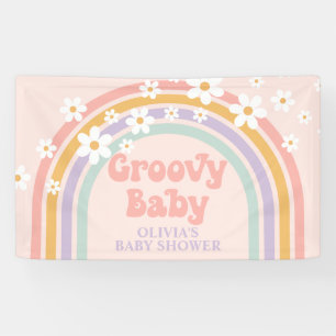 Groovy Baby Pastell-Regenbogen-Baby-Party Banner