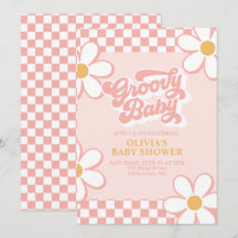 Groovy Baby Retro Karo Pink Daisy