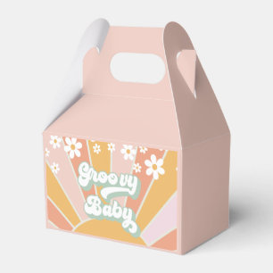 Groovy Baby Retro Sonnenschein Gänseblümchen Boho Geschenkschachtel