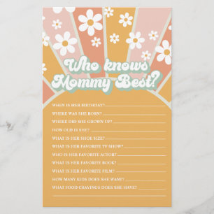 Groovy Baby Retro Sonnenschein - Wer kennt Mama am Flyer