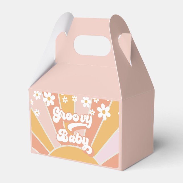 Groovy Baby Retro Sunshine daisy boho vielen Dank  Geschenkschachtel (Vorderseite)