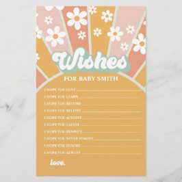 Groovy Baby Retro Sunshine Wishs for Baby Flyer