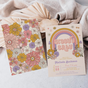 Groovy Baby Shower Einladung   Groovy Baby