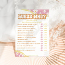 Groovy Baby Shower Games, Boho Retro, Vibe 70