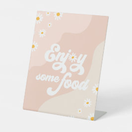 Groovy Birthday Party Boho Daisy Dekorationstabell Sockelschild