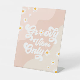 Groovy Birthday Party Boho Daisy Dekorationstabell Sockelschild