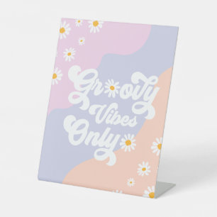 Groovy Birthday Party Boho Daisy Dekorationstabell Sockelschild