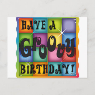 Groovy Birthday Postkarte