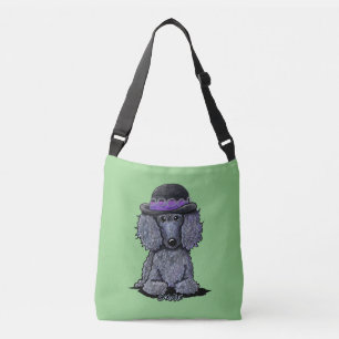 Groovy Black Poodle Crossbody Bag Tragetaschen Mit Langen Trägern