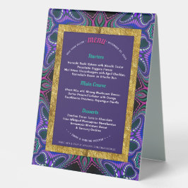 Groovy Blacklight Liebe Special Event Menu Tischaufsteller