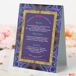 Groovy Blacklight Liebe Special Event Menu Tischaufsteller