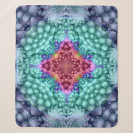 Groovy blaues   Vintages Fraktal-Kaleidoskop Sherpadecke