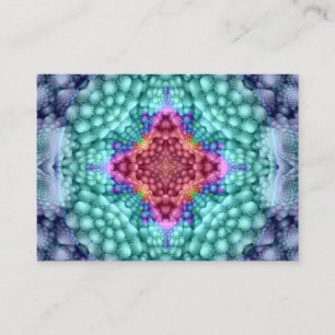 Groovy blaues   Vintages Fraktal-Kaleidoskop Visitenkarte