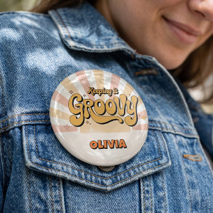 Groovy bleiben – Benutzerdefinierter Name Familien Button