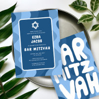 Groovy Blue Waves Star von David Custom Bar Mitzva