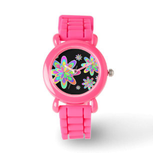 Groovy Blume Armbanduhr