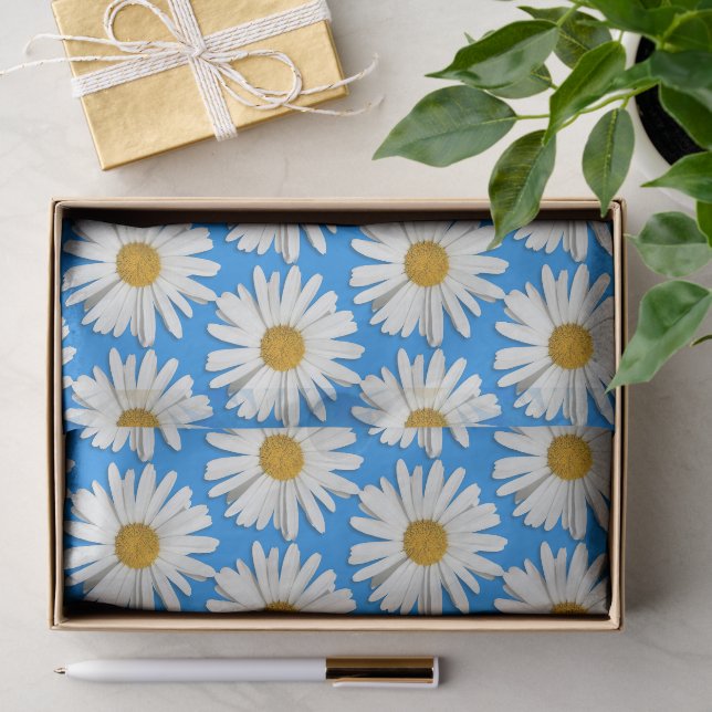 Groovy Blume Child White Daisy Hippie Blüten Seidenpapier (Geschenk)