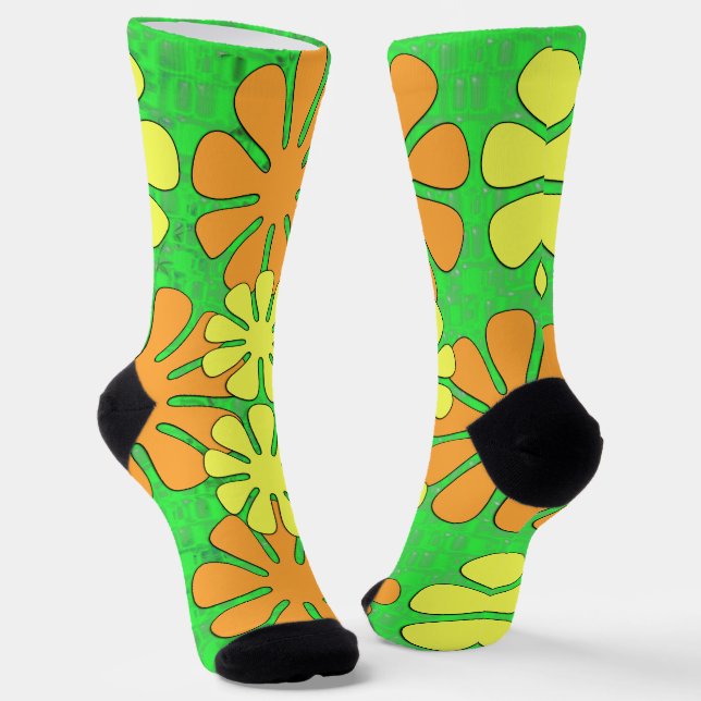 Groovy Blume Design Socken (Gewinkelt)