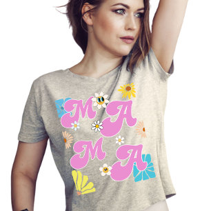 Groovy Blume Mama Mother's Day T-Shirt