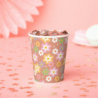 Groovy Blume Power Daisies Paper Cup