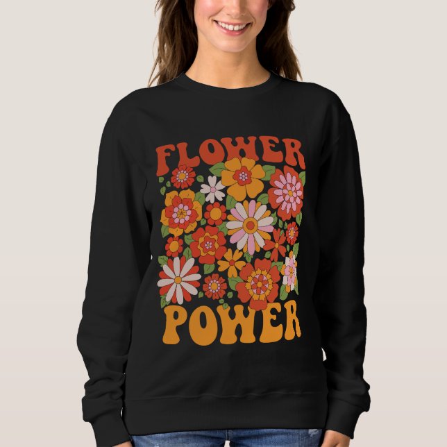 Groovy Blume Power Graphic Sweatshirt (Vorderseite)